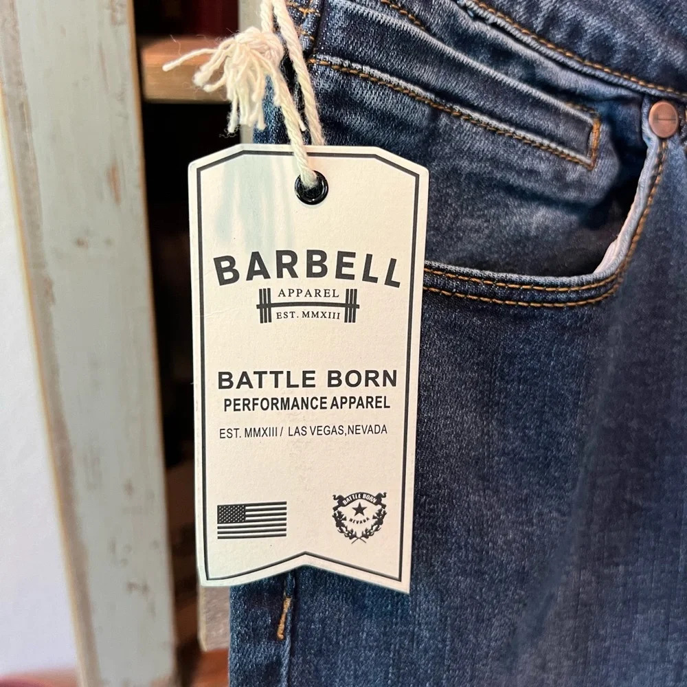 NWT Barbell Apparel bootcut athletic fit jeans size 27 - Picture 3 of 12
